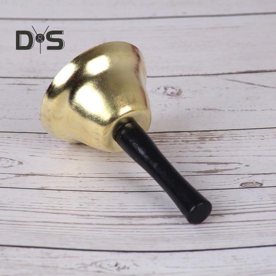 Christmas Hand Bell Wooden Handle Jingle Bells Clear Tone Handbell for Santa Claus Attraction Attention School Wedding Party Supplies