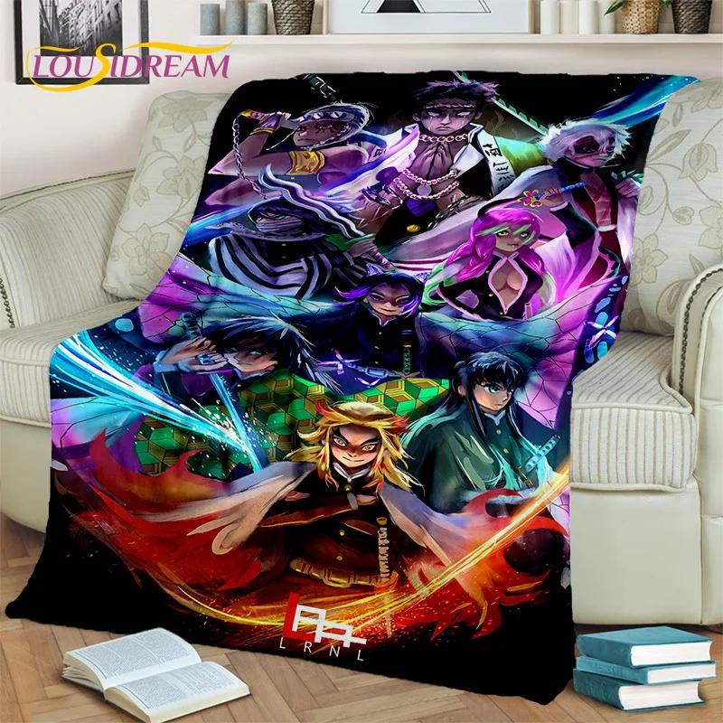 Kamado Nezuko Demon S-Slayer Japan Anime Soft Flannel Blanket для кроватей, спален, диванов, пикников, пледов для детей, отдыха на свежем воздухе