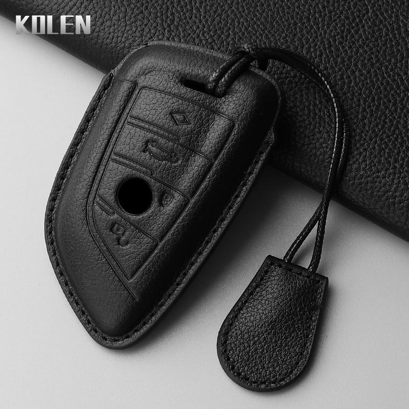 Leather Car Key Case Cover Shell Fob For Bmw F20 G20 G30 X1 X3 X4 X5 G05 X6 X7 G11 F15 F16 G01 G02 F48 Key Protector Accessories