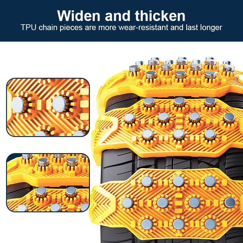 SEAMETAL 4 шт. Резиновые противоскользящие цепи Не нужен домкрат Шины для автомобиля Осадок Говяжья жила Зимние шины Чистка и обслуживание Снежные цепи