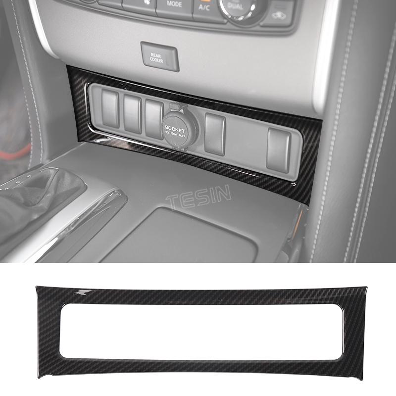 TESIN ABS углеродное волокно, центральная консоль автомобиля, украшение на приборную панель, наклейки, аксессуары для интерьера для Nissan Patrol Y62