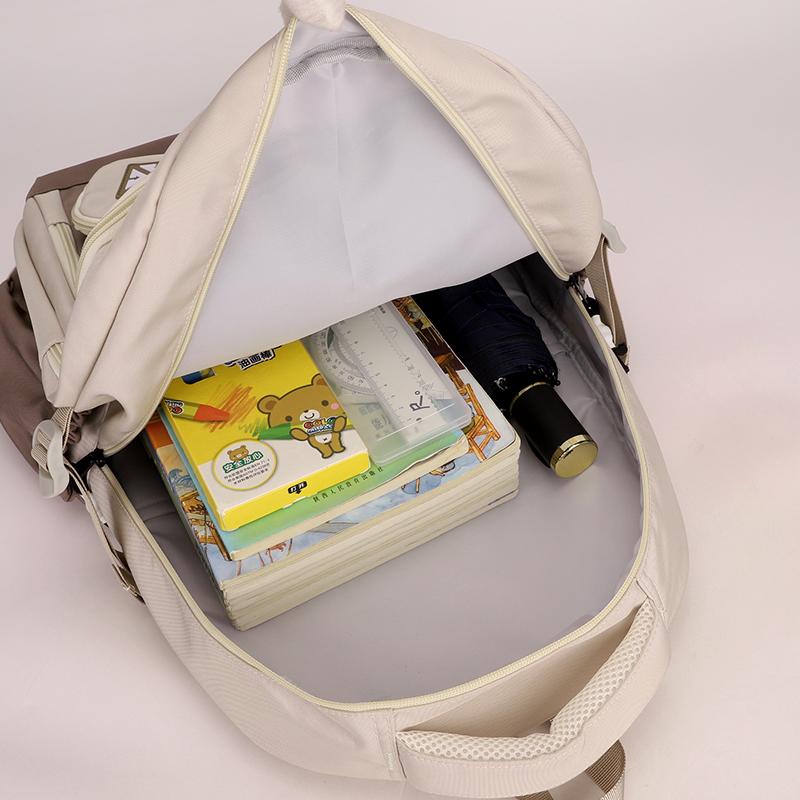 Школьный рюкзак для старшеклассника, цветной блок, большой вместимости, прочный рюкзак