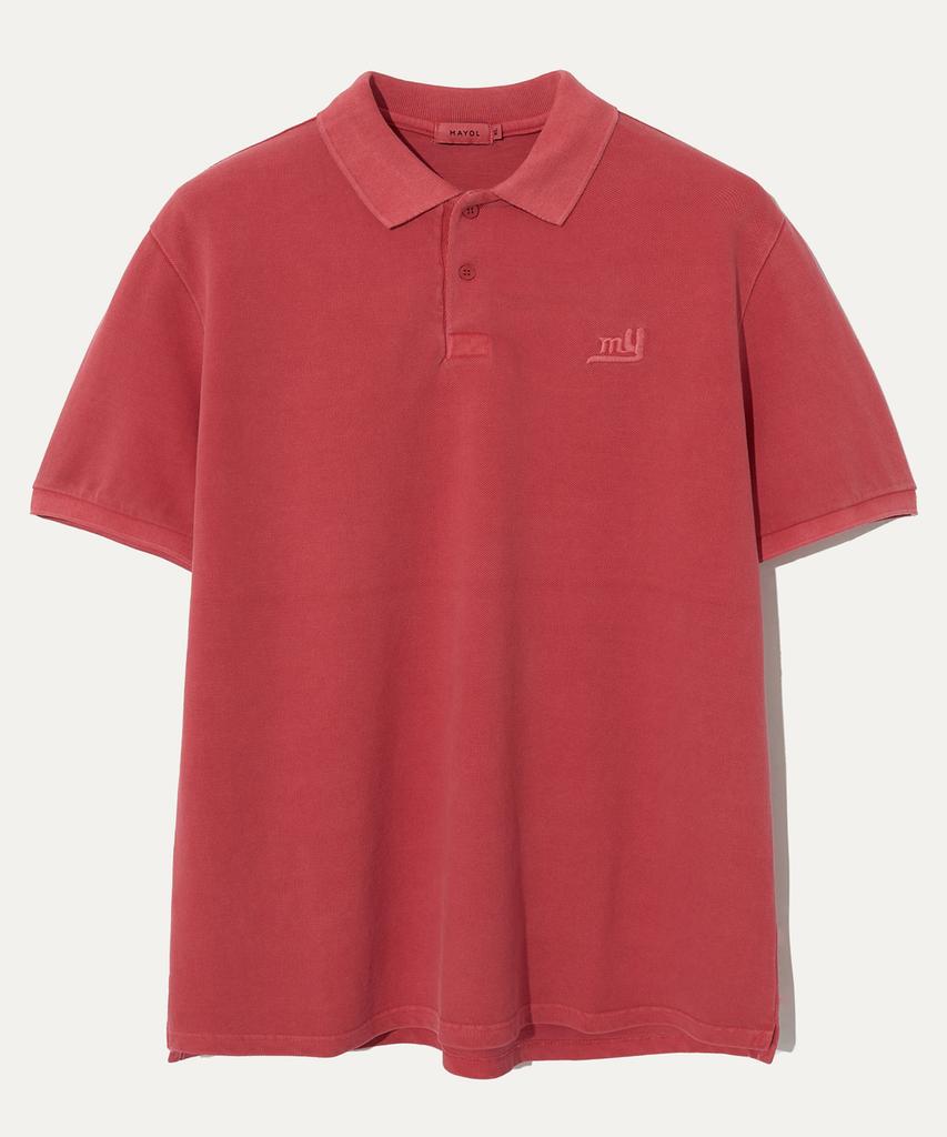 MAYOL Pigment Polo Short Sleeve T-Shirt_Red