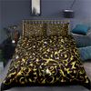 Dark Gold Theme Duvet Cover Set 3D Print Polyester Comforter Cover King Queen Twin Full Size for Men Women Kid Girls Bedding Set