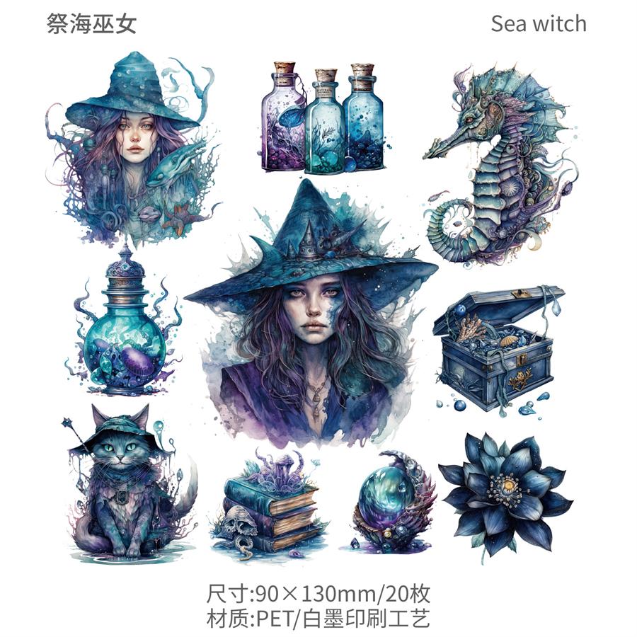 20 шт./упак. Набор наклеек Gothic Vampire Series Vintage Collage Scrapbooking Label Diy Diy Diy Journal Planner