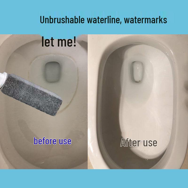 Pumice Toilet Brush for Cleaning Urine Stains, Limescale, and Waterline Marks.