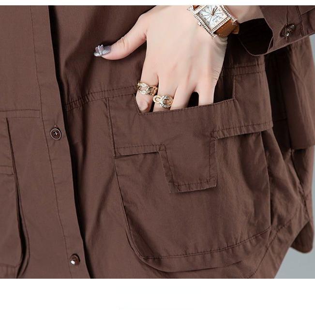 Fashionable Mom Jacket Leisure and Loose Lightweight Coat