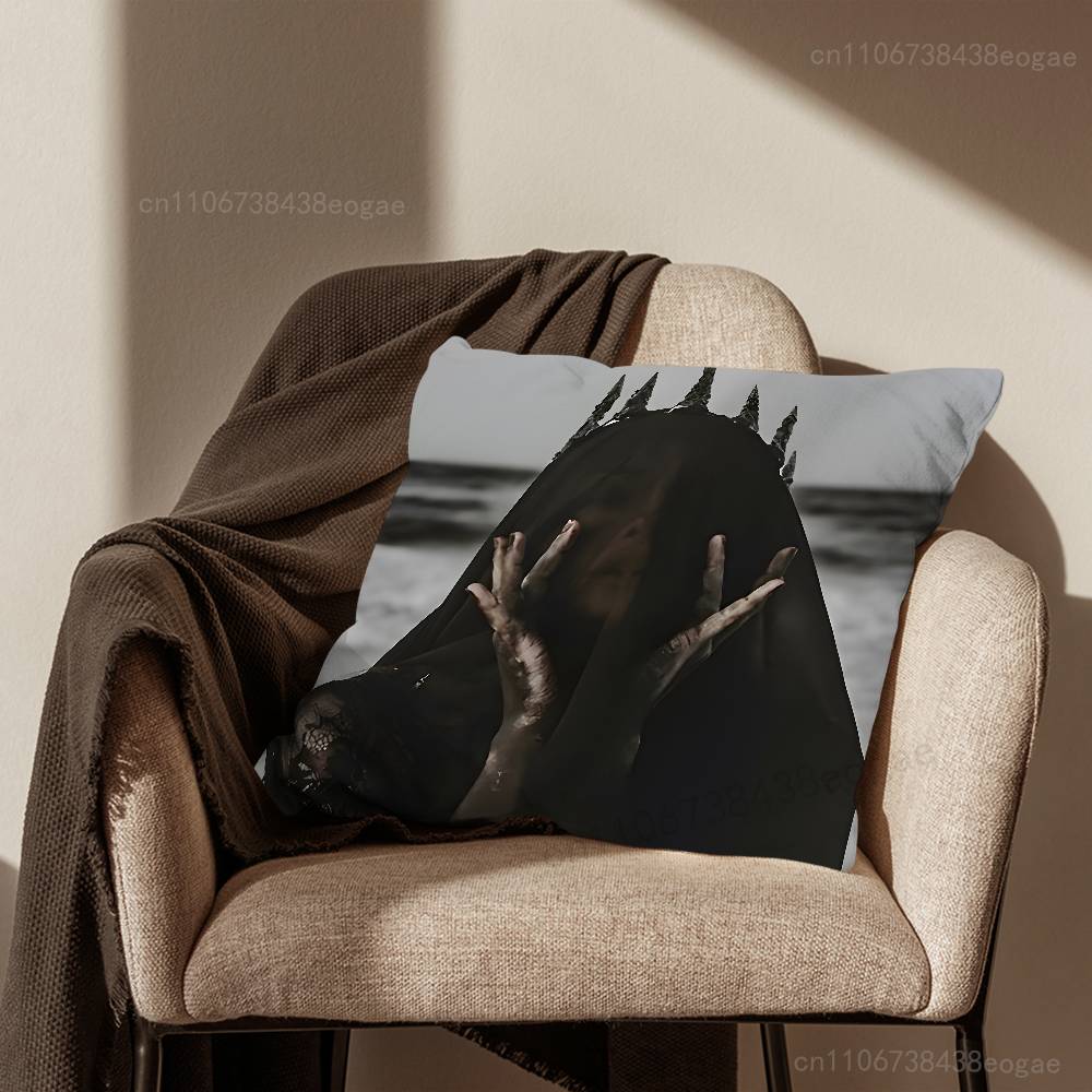 Чехол для декоративной подушки в готическом стиле с изображением Сатаны и ведьмы, для размеров 45*45см, 55*55см, 30*30см, для декора и защиты дома, спальни
