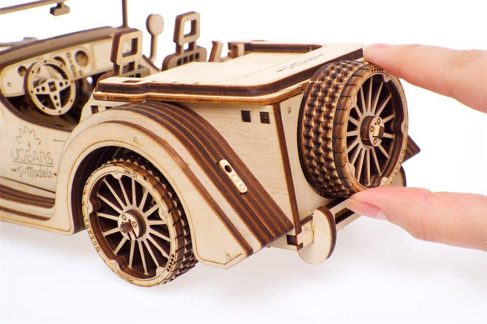 UGEARS Деревянная блочная головоломка-игрушка Родстер VM-01