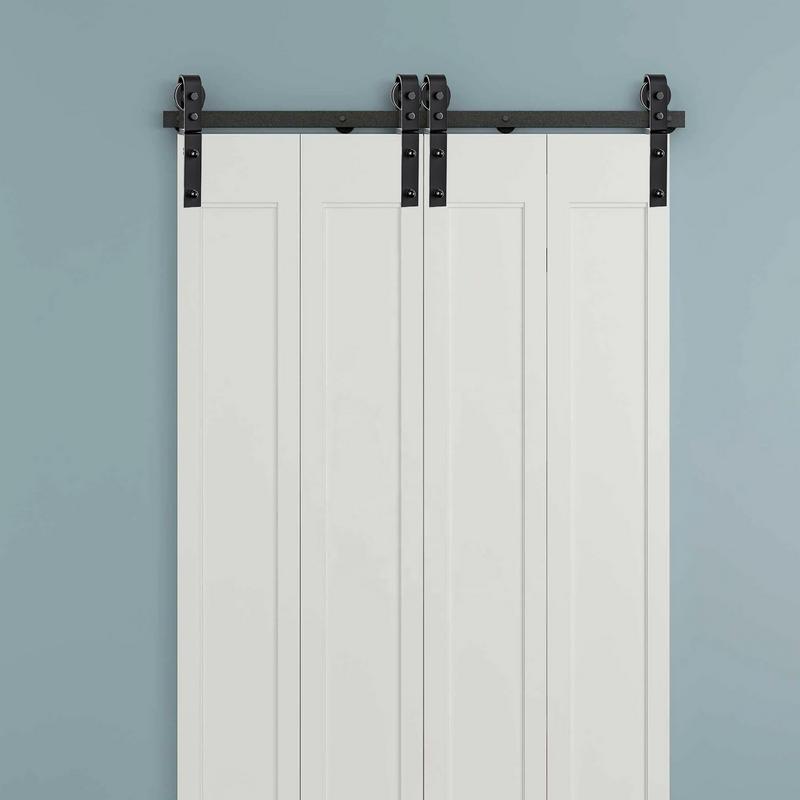 Рельс Раздвижная амбарная дверь Комплекты фурнитуры из углеродистой стали Набор Рельс Раздвижная амбарная дверь Фурнитура Напольный направляющий Раздвижная дверь Склад