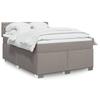Box Spring Bed with Mattress Taupe 140 x 200 cm Fabric