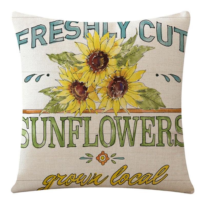 Pillow Cover Nordic Ins Pillow Summer Yellow Lemon Square Print Pillow Cover Cushion
