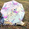 1PC Unicorn Flowers Umbrella-8-Rib Reinforced Portable Folding Travel Suitable for All Seasons Outdoor Daily Use  -J0322