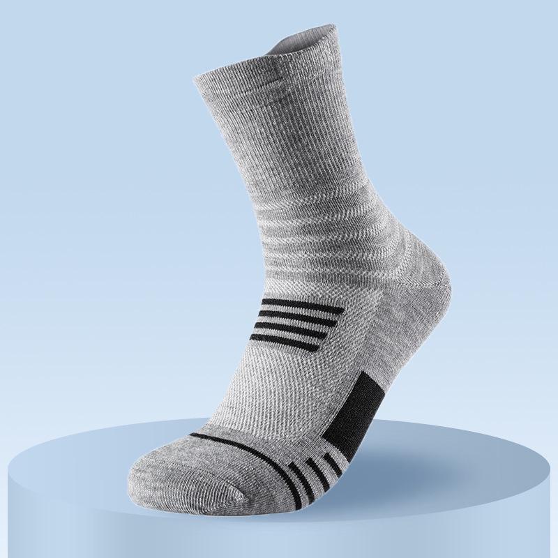 Мужские дышащие нескользящие спортивные баскетбольные носки - короткие/средние/высокие, толстая/тонкая махровая подошва, устойчивые к запахам