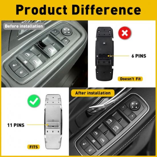 Power Window Control Switch For 2011 2012 2013 Jeep Grand Cherokee Dodge Durango