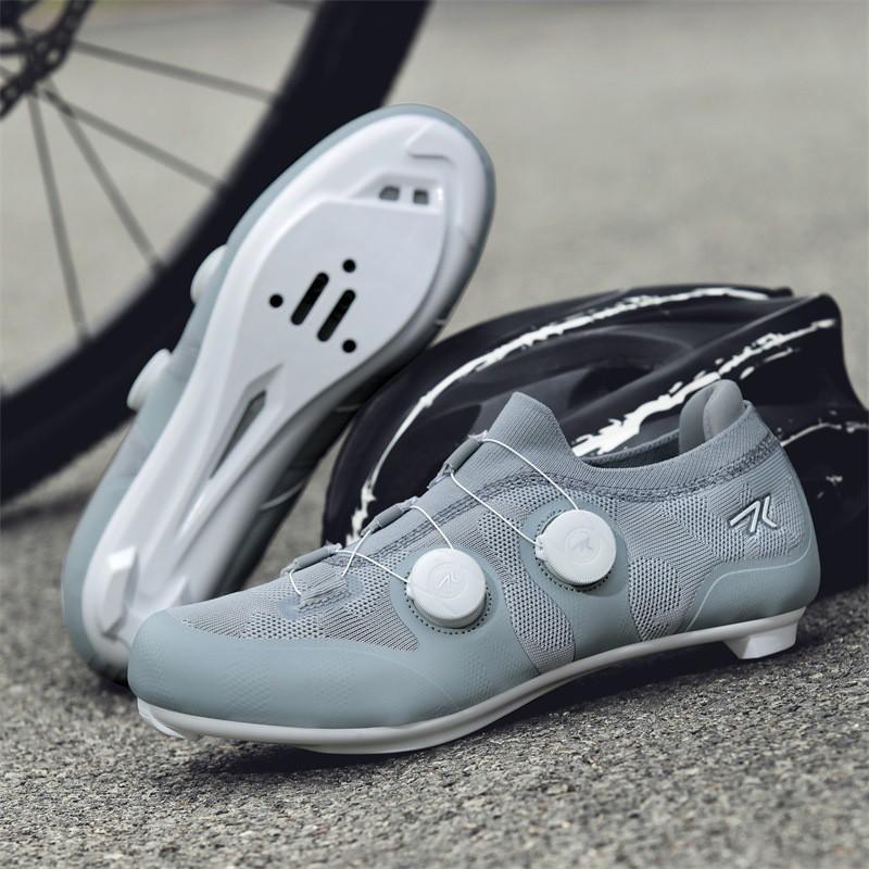 Cycling Shoes Women Men Road Bike Lockless Breathable Hard Sole Footwear