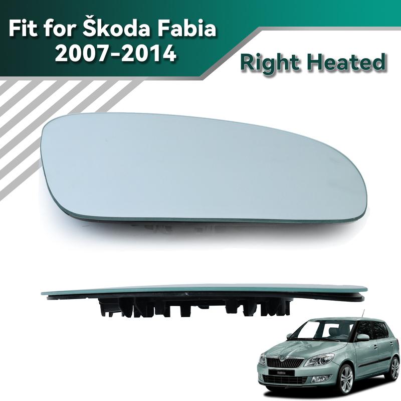 Side Mirror Glass Heated Left Right For Skoda Fabia MK2 Roomster 2006-2014 5J0857522 Direct Replacement