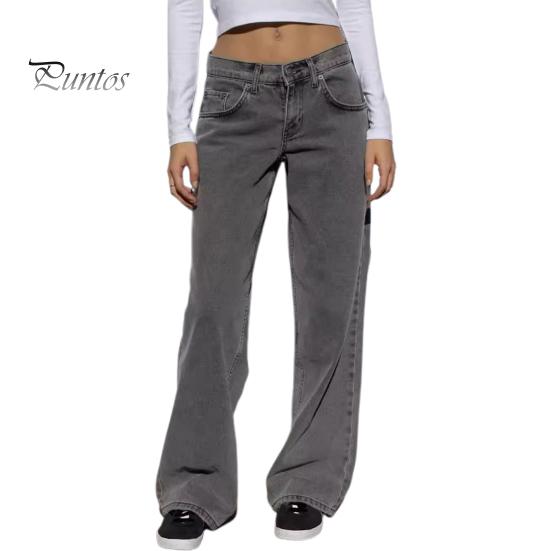 Широкие джинсы для женщин, эластичные джинсовые брюки с высокой талией и карманами, повседневные прямые джинсовые брюки