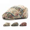 Жаккардовый берет, женская британская винтажная кепка, мужская кепка-форвард, кепка с козырьком