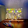 LED Note Board Glowing Acrylic Letter Dry-Erase Board with Bracket Reusable Multifunctional Glow Memo Message Board