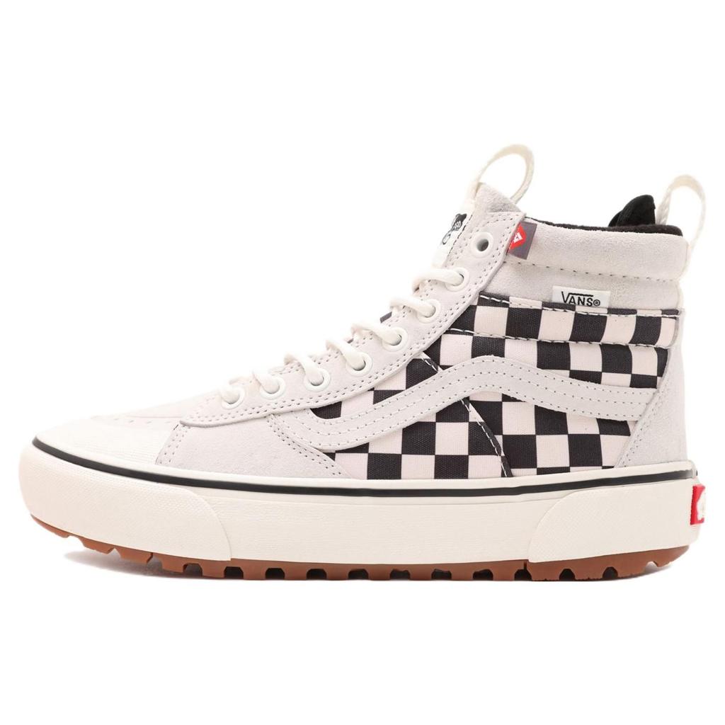 Vans Sk8 Stylish Casual Checkerboard Durable Lightweight High-Top Skate Shoes Unisex Sneakers Black White VN0007NK6LC