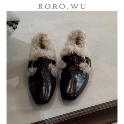 Женские мягкие эластичные ремни с пряжкой, толстая подошва, зимние ботинки с мехом, сезон меха, теплые, холодные, на подкладке, зимние ботинки, нескользящие, износостойкие, повседневные, спортивные, меховые хлопковые туфли