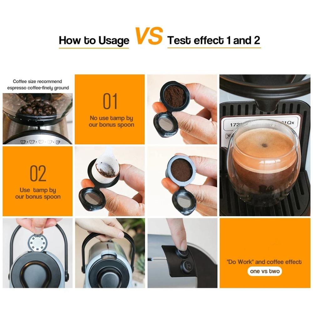 Chrome Plated Stainless Steel Coffee Filter Refillable Coffee Pods Coffee Machine Use