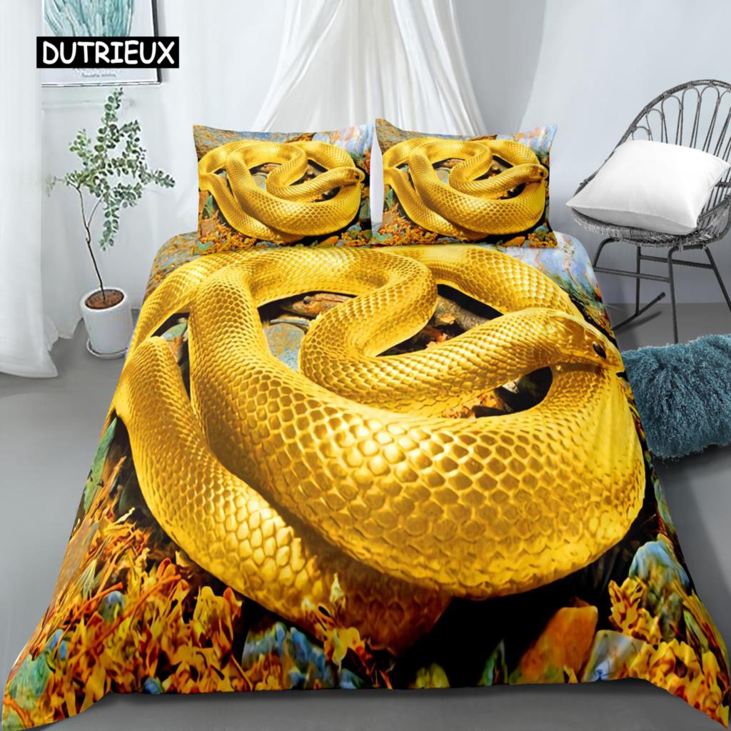 3D Snake Style Bedding Set For Bedroom Soft Duvet Cover Bedspreads For Bed Linen Comefortable Quilt And Pillowcase