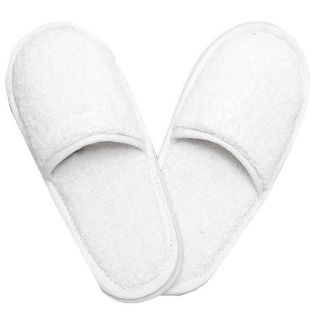 The One Towelling Childrens/Kids Plain Cotton Slippers