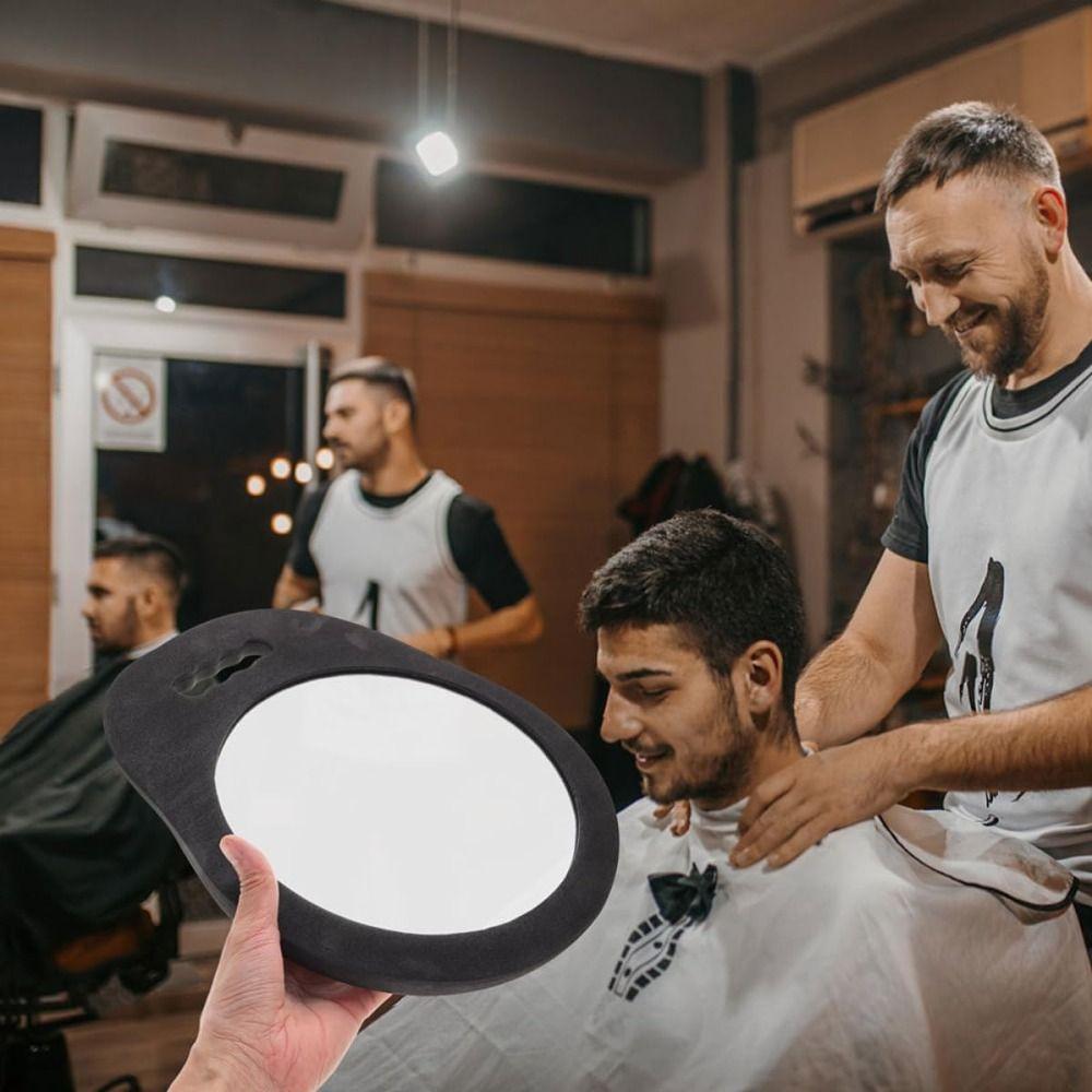 Unbreakable Handheld Makeup Mirrors with Foam Cushion Handle Barber Mirrors for Stylist Use