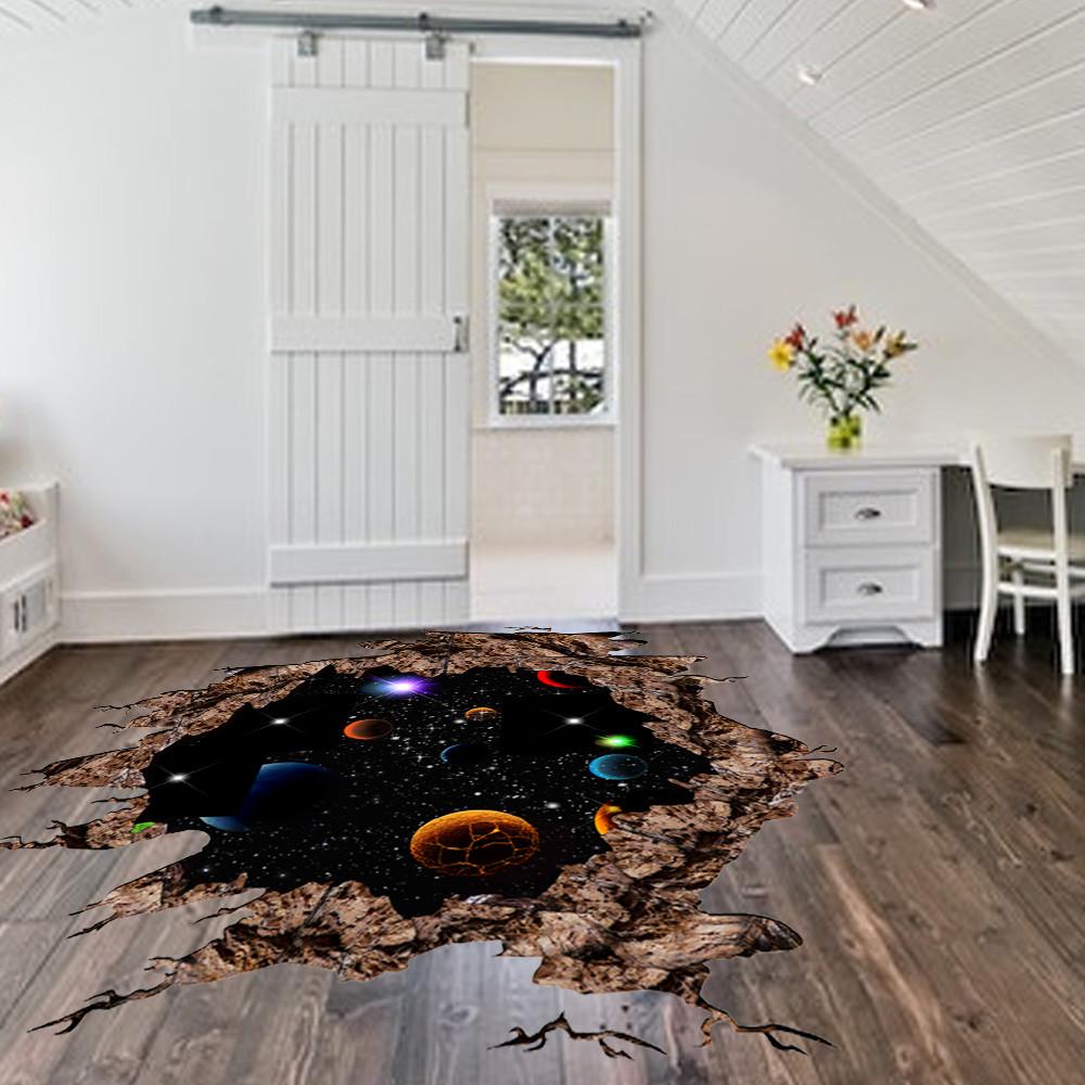 3D наклейки на пол/стену, съемные настенные наклейки, виниловые художественные декоры для гостиной