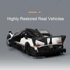 ABAF1 1/32 Pagani Zonda R Diecast Models Huayra Dinastia Alloy Toys Miniature Car Sound Light Pull Back Doors Openned Cars Child Gifts