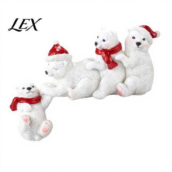 Humorous Xmas Party Favors Christmas Table Edge Sitter Figurine, Tug of War Hanging Character Decor, Snowman Thanksgiving Tiered Tray Displays