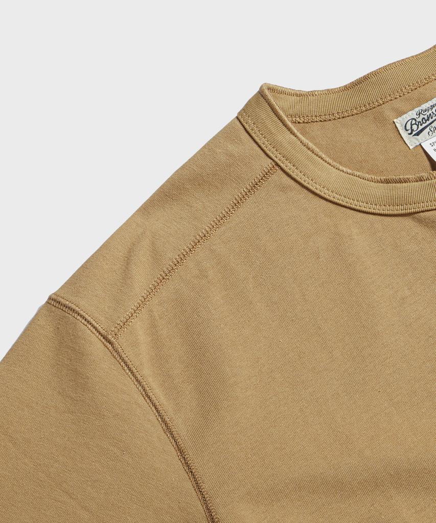 Beulonseun 10,6 унций Хлопковая футболка-henley с коротким рукавом Верблюжий