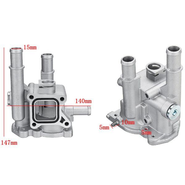 Silver Aluminum Thermostat Housing & Cover Set for Chevrolet