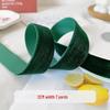 Handmade Red & Green Flocking Ribbon for Christmas Hair Accessories and DIY Bows
