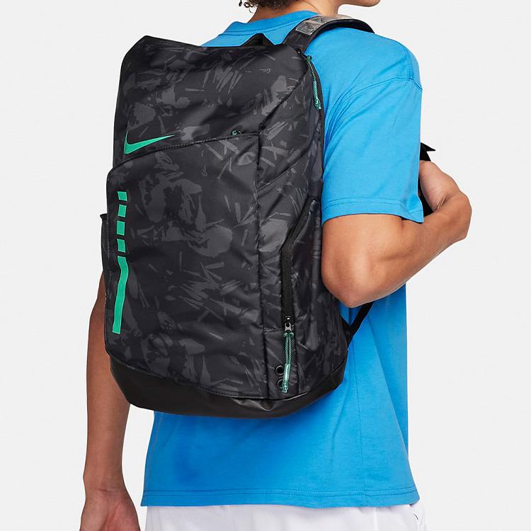 Nike Рюкзак для баскетбола Hoops Elite Pro Мужской Угольно-черный/Спортивный зеленый FN0943-010