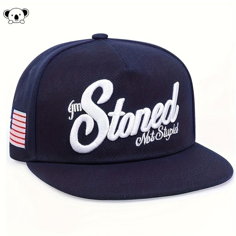 Unisex Hemp Flat Brim Baseball Cap Men Women Streetwear Casual Hat Adjustable Fit