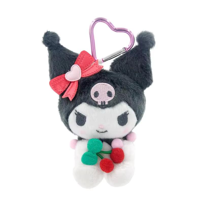 12cm Genuin Sanrio My Melody Kuromi Cinnamoroll Kt Cat Plush Toy Anime Stuffed Animals Keychains Small Pendant Backpack Hangings