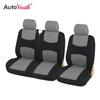 1+2 Seat Covers Gray Car Seat Cover Truck Classic Style