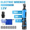 3/8 Inch 12V Right Angle Ratchet Wrenches Rechargeable Car Repair Tool Cordless Portable Electric Wrench