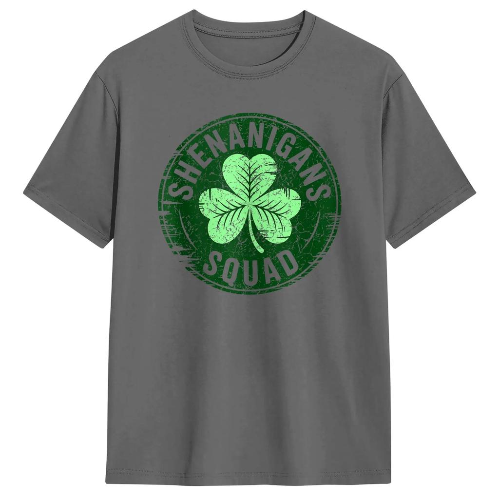 Oversized T Shirt Summer Shenanigans Squad St Patricks Paddys Pattys Day Hip Hop T Shirts Cotton Men Casual Hot Sale Clothes