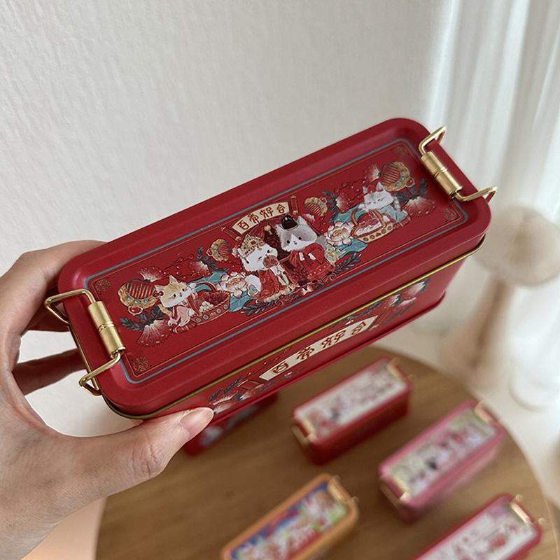 Рождественский кролик, жестяная коробка для конфет, мультяшное печенье, коробка для хранения, органайзер для чая и кофе, детские подарки, украшения для свадьбы