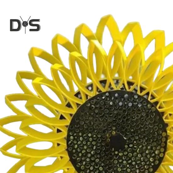 Саморегулирующаяся ветряная турбина Подсолнух Нарцисс Вертушка Ветряная мельница Уличный металлический цветок Ветряная мельница для сада и двора Художественное украшение