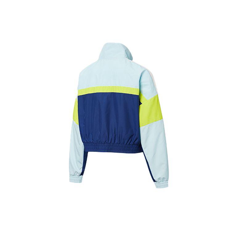 Puma Цветные блоки молния ретро спортивная куртка стойка воротник женская куртка синяя 532686-50