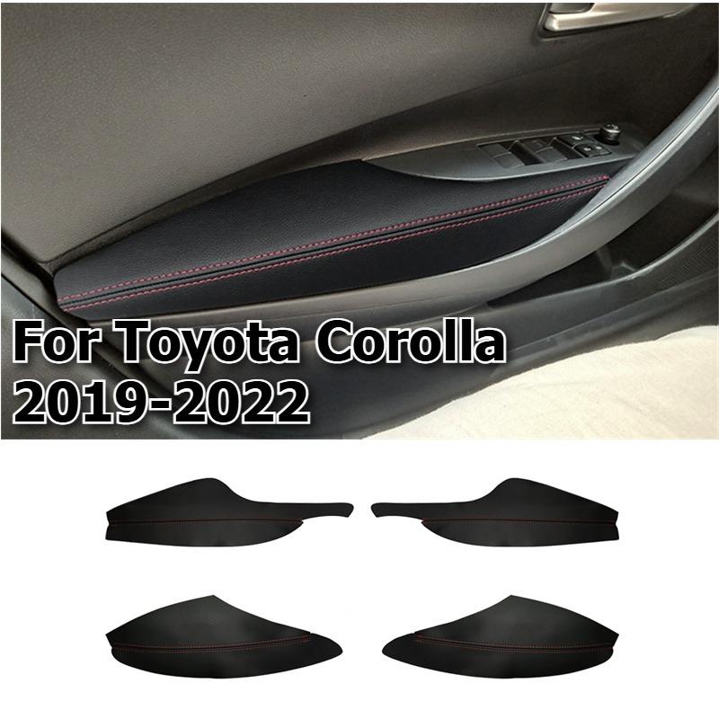 Door Armrest Cover For Toyota Corolla -2024 Microfiber Leather Car Door Armrest Panel Skin Cover Trim
