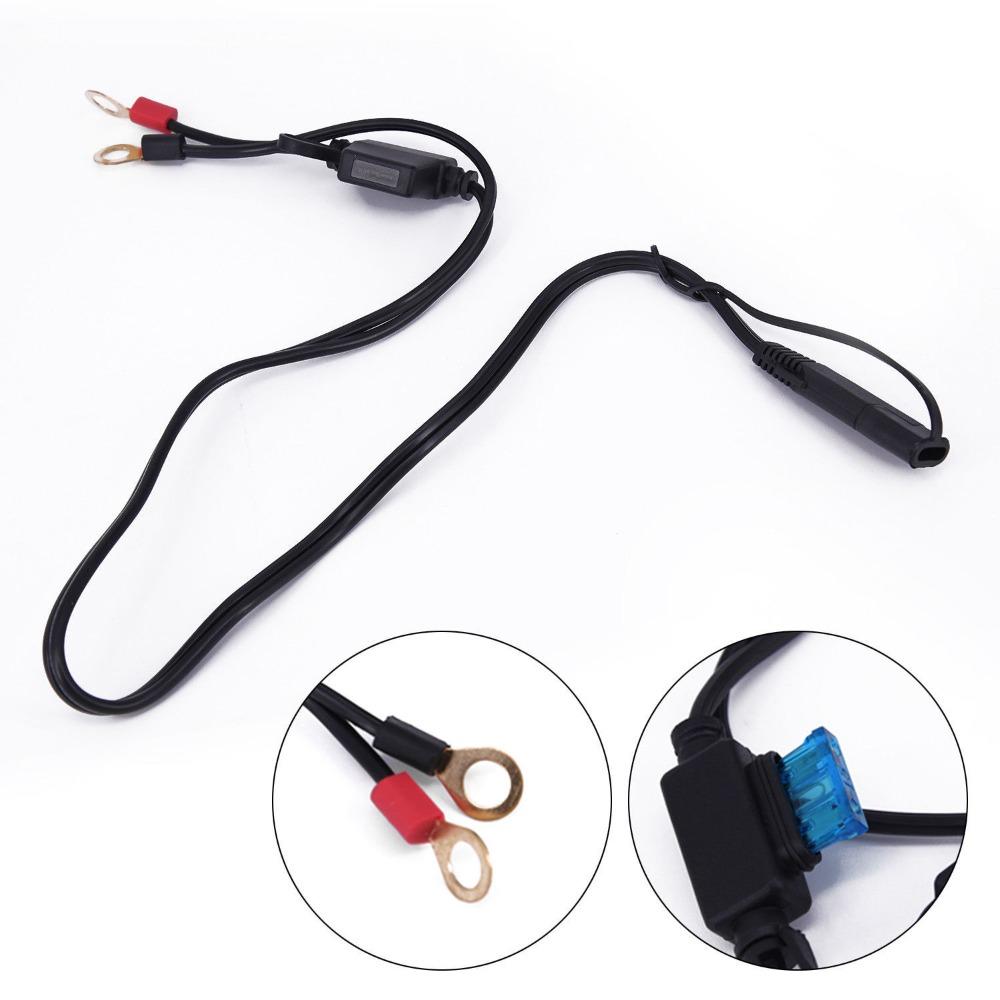 Universal Motorcycle Battery Charger Cable Quick Disconnect SAE Motorbike Connection Line Terminal