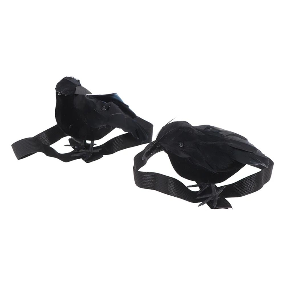 Cosplay Costume Props Halloween Simulation Crow Plush Crow Toy  Holiday Party Decoration