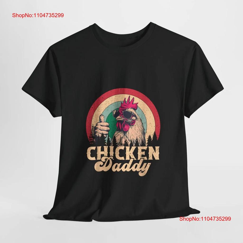 Funny Chicken Dad T Shirt Retro Rooster Farmer Vintage Stretched Top For Everyday Wear Graphic Unisex Versatile Soft