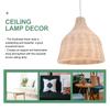 New 26CM Bamboo Pendant Lamp Wicker Rattan Wave Shade Pendant Light Hanging Ceiling Lamp Fixture Home Decor Lampshade